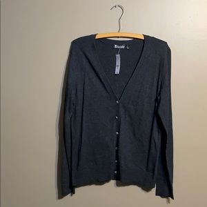 NWT New York & Company Charcoal Grey Cardigan L